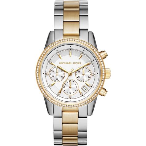 michael kors swarovski bezel two tone|Michael Kors watches.